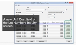IC improvement: Unit Cost filed on Lot Inquiry
